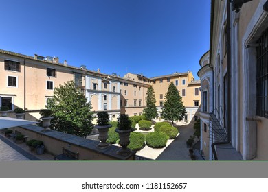 Rome, Italy - March 24, 2018: Colonna Palace Of Paliano In Rome, Italy.  The Palace Has Been Home To Fifteen Generations Of The Colonna Family.