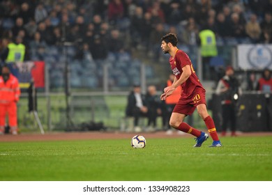 Rome Italy, Marz 02th, 2019: football Serie A match between Lazio vs Roma at Olimpic Stadium.In the pic: Federico Fazio of ROMA