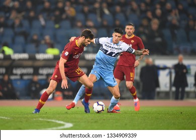 Rome Italy, Marz 02th, 2019: football Serie A match between Lazio vs Roma at Olimpic Stadium.In the pic: Federico Fazio of ROMA