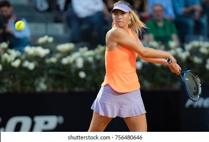 ROME, ITALY - MAY 16 : Maria Sharapova at the 2017 Internazionali BNL d'Italia WTA Premier 5 tennis tournament