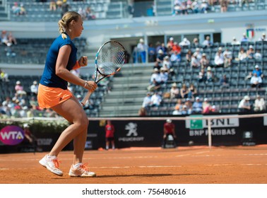 ROME, ITALY - MAY 17 : Anett Kontaveit At The 2017 Internazionali BNL D'Italia WTA Premier 5 Tennis Tournament