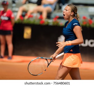 ROME, ITALY - MAY 18 : Anett Kontaveit At The 2017 Internazionali BNL D'Italia WTA Premier 5 Tennis Tournament