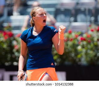 ROME, ITALY - MAY 19 : Anett Kontaveit At The 2017 Internazionali BNL D'Italia WTA Premier 5 Tennis Tournament