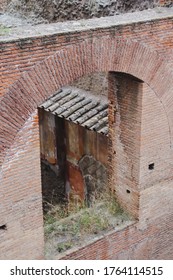 Rome, Italy, May 2019: Ancient Roman Ruins On Palpatine Hill
