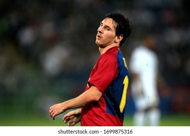 ROME, ITALY - May 27, 2009: 
Lionel Messi Reacts 
During The UEFA Champions League Final Match FC Barcelona V Manchester United At The Olympic Stadium.
