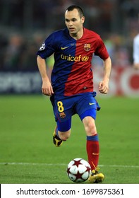 ROME, ITALY - May 27, 2009: 
Andrés Iniesta In Action 
During The UEFA Champions League Final Match FC Barcelona V Manchester United At The Olympic Stadium.
