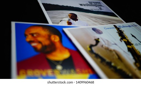 Rome, Italy - May 27, 2019: CD Covers Of The American Jazz-funk Musician GROVER WASHINGTON JR. Considered By Many To Be One Of The Founding Fathers Of Smooth Jazz