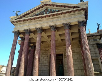 ROME, ITALY - MAY 29, 2011: Reconstruction Of Ancient Rome In The Cinecitta Studios. Cinecitta (Cinema City) Is A Large Film Studio In Rome That Is Considered The Hub Of Italian Cinema.