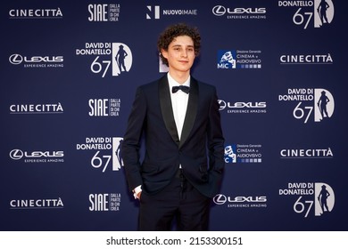 Rome, Italy - May 3, 2022: Filippo Scotti Attends The Red Carpet Of The David Di Donatello 2022 Awards Ceremony In The Cinecittà Studios In Rome.