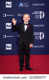 Rome, Italy - May 3, 2022: Jude Hill Attends The Red Carpet Of The David Di Donatello 2022 Awards Ceremony In The Cinecittà Studios In Rome.