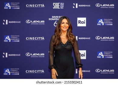 Rome, Italy - May 3, 2022: Sabrina Ferilli Attends The Red Carpet Of The David Di Donatello 2022 Awards Ceremony In The Cinecittà Studios In Rome.