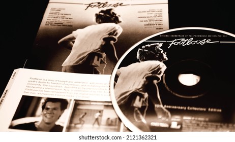 Rome, Italy - November 16, 2019: Covers And Cd Of The Edition For The 15th Anniversary Of FOOTLOOSE. To 1984 American Musical Drama Film Directed By Herbert Ross, With A Young Kevin Bacon