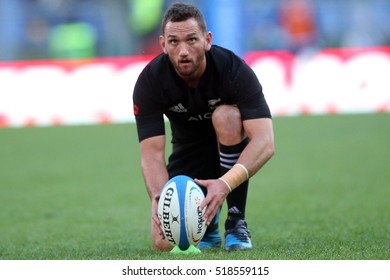 Rome, Italy November 2016: Aaron Cruden      in action during the match  in  the  Test match rugby 2016 Italy versus New Zeland in Olimpic Stadium in Rome on 12 november 2016.