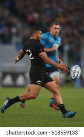 Rome, Italy November 2016: Lima Sopoaga   in action during the match  in  the  Test match rugby 2016 Italy versus New Zeland in Olimpic Stadium in Rome on 12 november 2016.