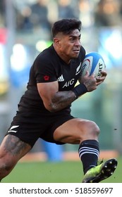 Rome, Italy November 2016: Malaki Fekitoa  in action during the match  in  the  Test match rugby 2016 Italy versus New Zeland in Olimpic Stadium in Rome on 12 november 2016.