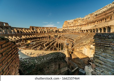 Rome, Italy - October 03 2018: Colosseum a large amphitheatre in Rome, Italy