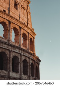 Rome, Italy - october 10 2021: Colosseum in the evening light