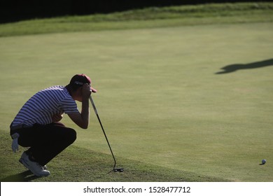 ROME, ITALY - OCTOBER 11, 2019:Justin Rose (England) In Action During Day Two Of The 76 Golf Italian Open At Olgiata Golf Club On October 11, 2019 In Rome, Italy


