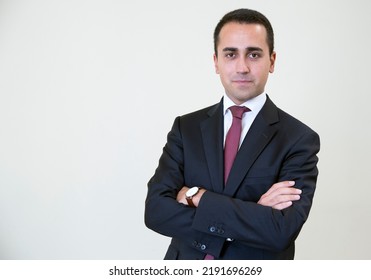 Rome, Italy - October 5, 2016: Italian Politician Luigi Di Maio During An Interview In Rome. 

