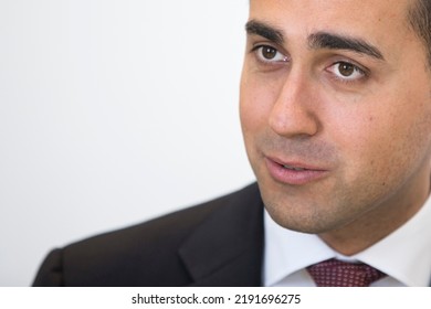 Rome, Italy - October 5, 2016: Italian Politician Luigi Di Maio During An Interview In Rome. 

