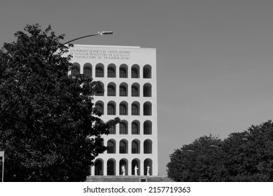 Rome, Italy. The Palace Of The Italian Civilization (Palazzo Della Civiltà Italiana). March 14, 2022.