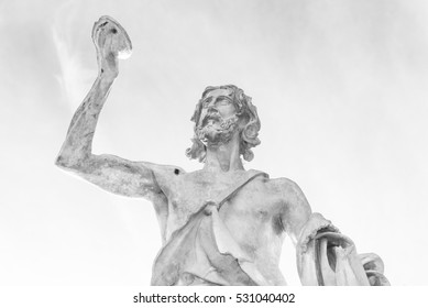 Rome (Italy) - Statue Of St. John Baptist In Milvio Bridge