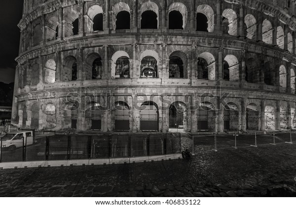 ROME - January 6: Streets of Rome, ancient Rome 6,\
2016 in Rome, Italy.