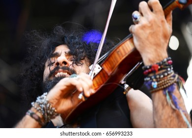 ROME - MAY 1, 2017: Ara Malikian Performs With The Violin On The Stage Of The First May.