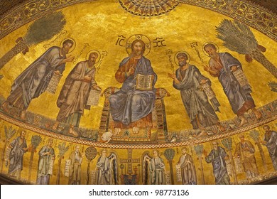 Rome - mosaic of Christ Pantokrator from apse of Saint Paul s basilica - St. Paolo fuori le mura basilica