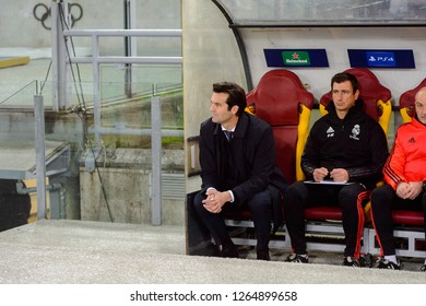 ROME - NOV 27, 2018: Santiago Solari, New Real Manager, AS Roma - Real Madrid. UEFA Champions League.  Group Stage. Matchday 5. Stadio Olimpico