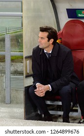 ROME - NOV 27, 2018: Santiago Solari, New Real Manager, AS Roma - Real Madrid. UEFA Champions League.  Group Stage. Matchday 5. Stadio Olimpico