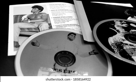 Rome, November 09, 2020: Cd And Artwork By American Singer, Songwriter, And Dancer JAMES BROWN. Probably One Of The Most Influential Artists For Many Who Became After Him A Precursor Of Genres