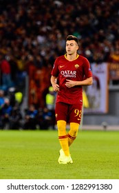 ROME - OCT 23, 2018:  Stephan El Shaarawy 92 In Action. AS Roma - CSKA Moscow. UEFA Champions League. Matchday 4. Stadio Olimpico