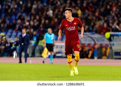 ROME - OCT 23, 2018:  Stephan El Shaarawy 92 In Action. AS Roma - CSKA Moscow. UEFA Champions League. Matchday 4. Stadio Olimpico