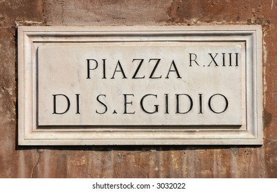 Rome Street Sign