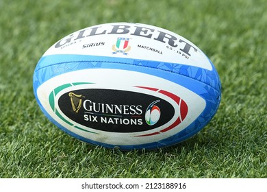 Rome,Italy, 12 February 2022 Gilbert Official 6 Nation Rugby Ball