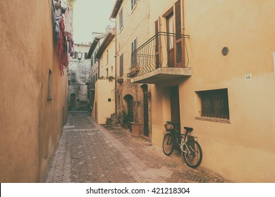 Rome,Italy - May 1, 2016:traditional street in a small town of Italy
