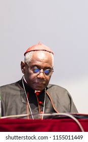 Rome-Italy-7 September 2017-Pilgrimage For The Tenth Anniversary Of The Summorum Pontificum, Cardinal Robert Sarah, In The Hall Of The Pontifical University 