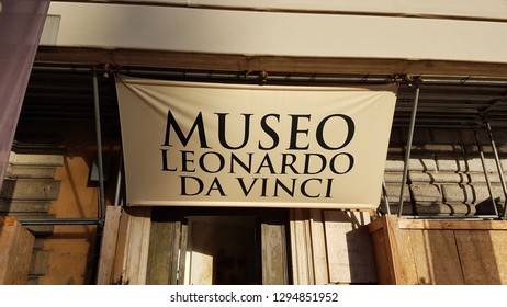 Rome,Italy,January 13th,2019. Leonardo Da Vinci Museum.Museo Leonardo Da Vinci