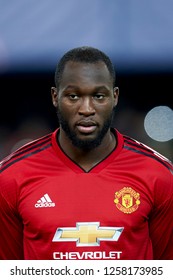 Romelu Lukaku of Manchester United during the match between Valencia CF and Manchester United at Mestalla Stadium in Valencia, Spain on December 12, 2018.