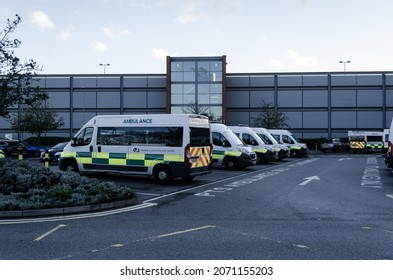 Romford, London, UK, October, 31, 2021, G4S Are Working In Partnership With The NHS At Queens Hospital To Help With The Increase Of Hospital Admissions Due To The Rise Of Coronavirus Infections.  