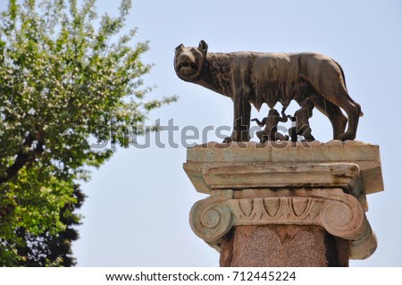romulus and remus statue
