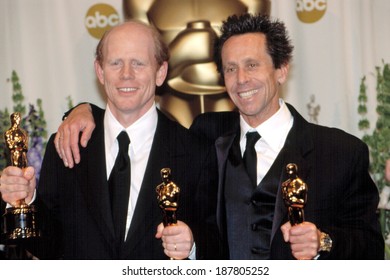 Ron Howard And Brian Grazer At The Academy Awards, 3/24/2002, LA, CA