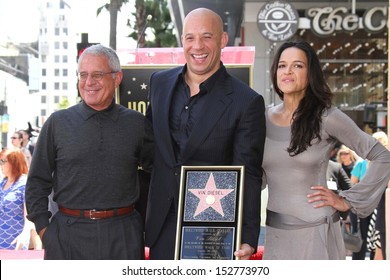 Ron Meyer, Vin Diesel, Michelle Rodriguez At The Vin Diesel Star On The Hollywood Walk Of Fame Ceremony, Hollywood, CA 08-26-13