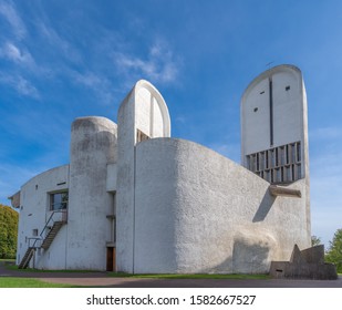 Ronchamp, France - 10 11 2019: Our Lady Of The High Church