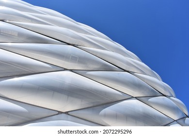 Roof of the Allianz Arena, home of Bayern Munich, Germany