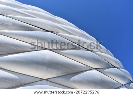 Roof of the Allianz Arena, home of Bayern Munich, Germany