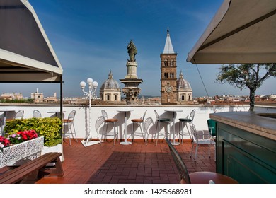 Roof Bar In Rome, Italy