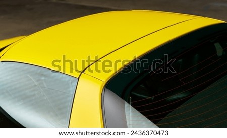 Roof of a car viewed from above