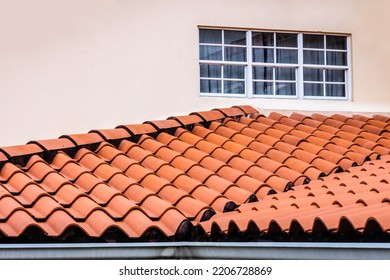 Roof Clay Window House Red Shingle Tiled Surface Top Terracotta Home Architecture